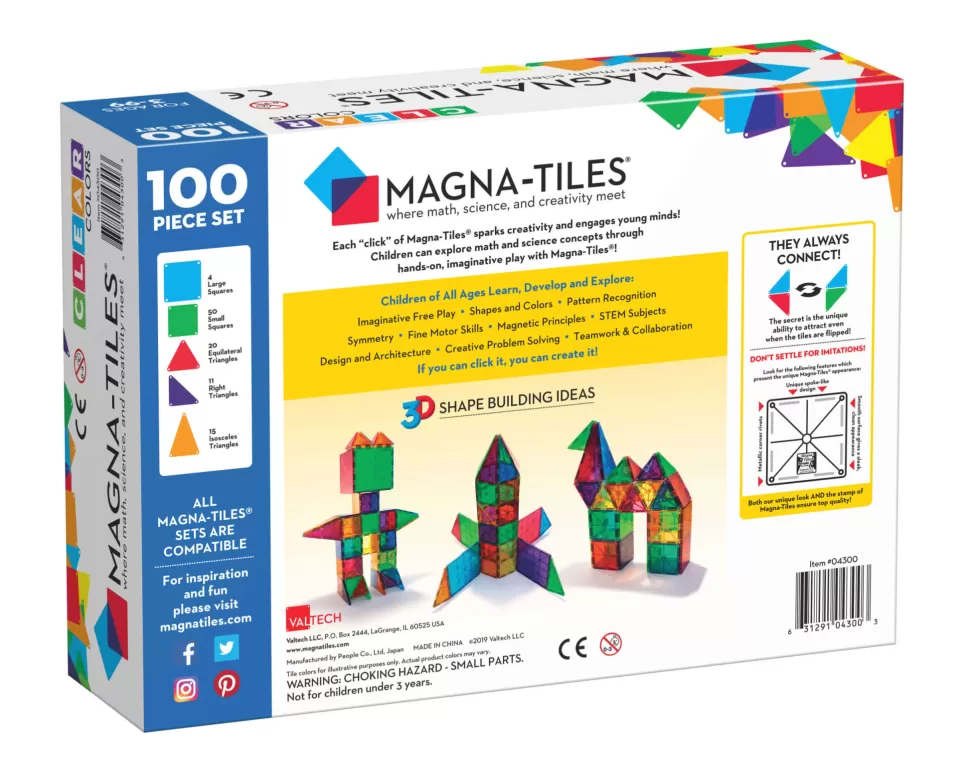 Outlet | Clear Colors Set | 100 Delig Magneetspeelgoed