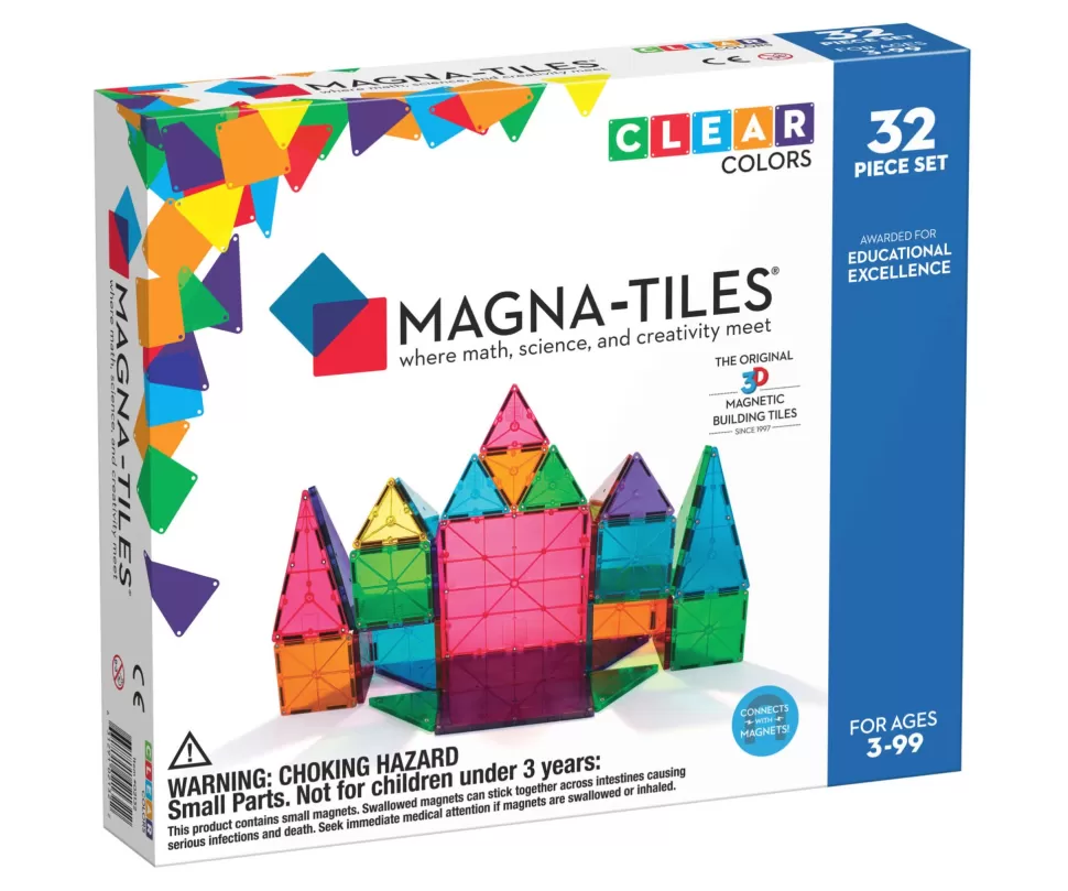 Best | Clear Colors Set | 32 Delig Magneetspeelgoed