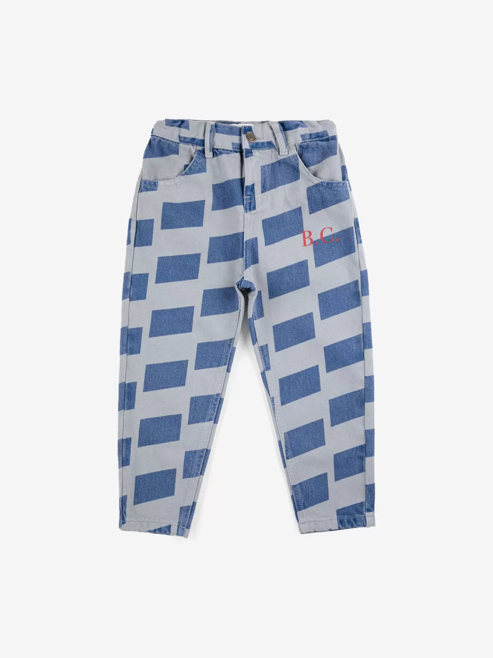 Shop | Checker Denim Pants | Grey Man Broeken