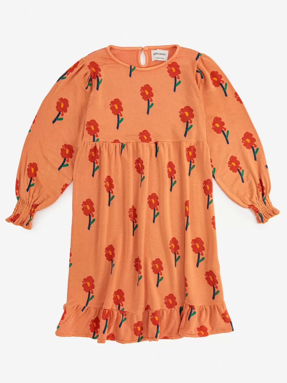 Hot | Flowers All Over Dress | Jurk Salmon Pink Vrouw Jurken