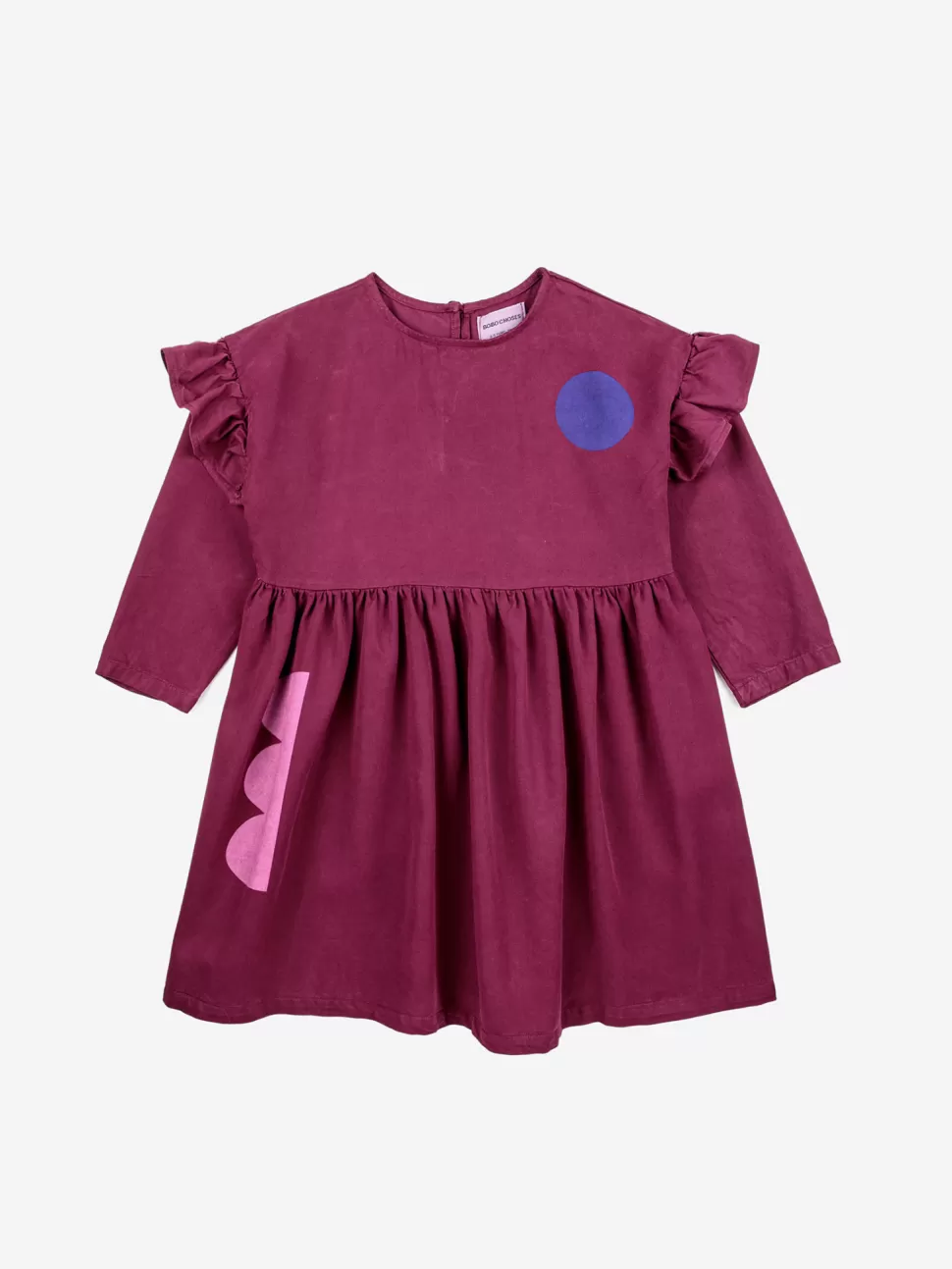 Online | Geometric Shapes Ruffles Dress | Purple Vrouw Jurken