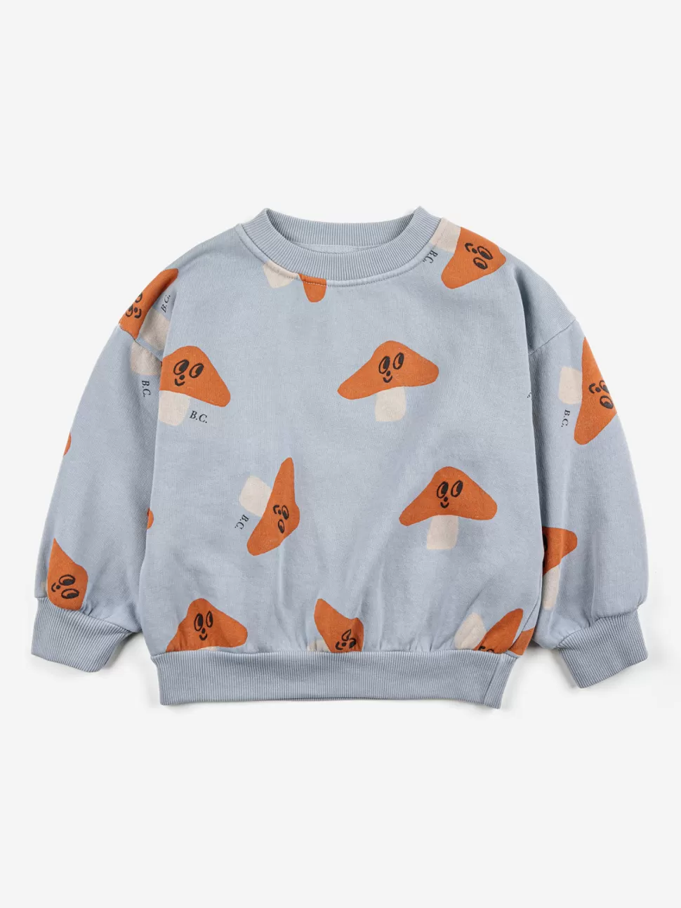 Store | Mr. Mushroom All Over Sweatshirt | Light Blue Man Truien + Vesten