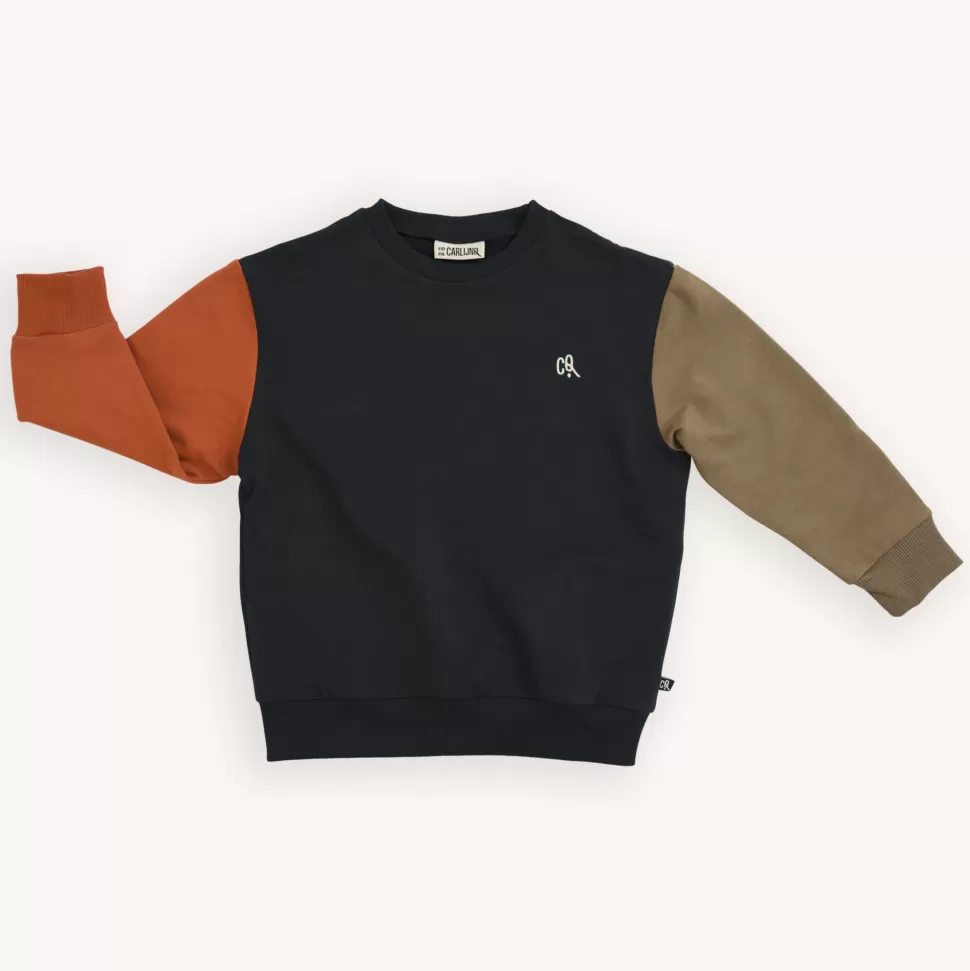 Outlet | Sweater Brown + Black Man Truien + Vesten