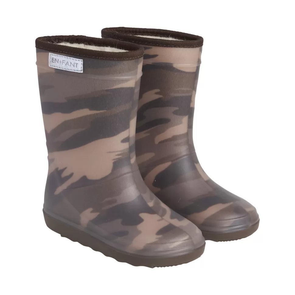 Best En Fant | Thermo Boots Print | Laarzen Army Olive Laarzen