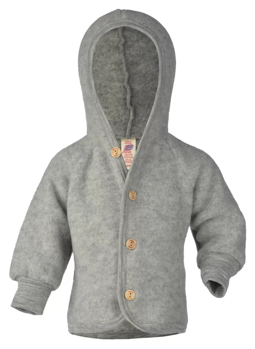 Outlet | Hooded Jacket | Baby Jasje Wol | Grijs Jasjes