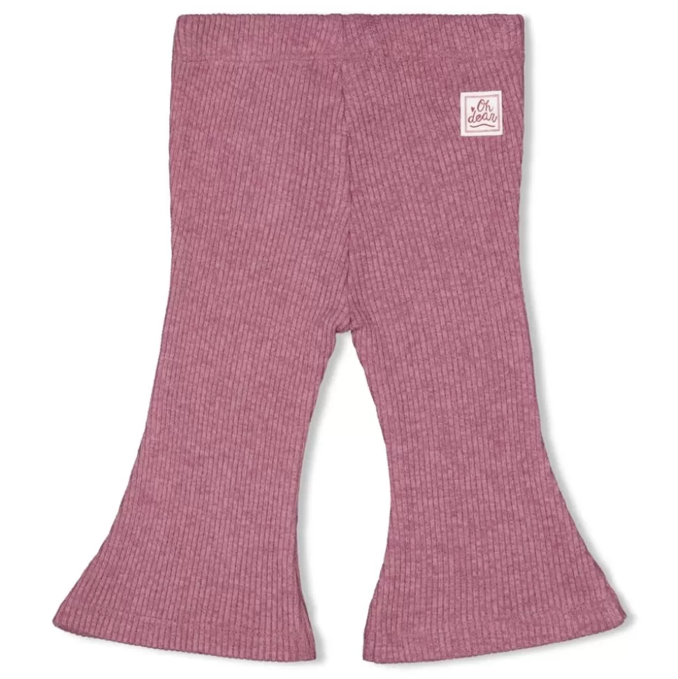 Hot | Flare Broek Rib | Oh Dear Lila Broekjes