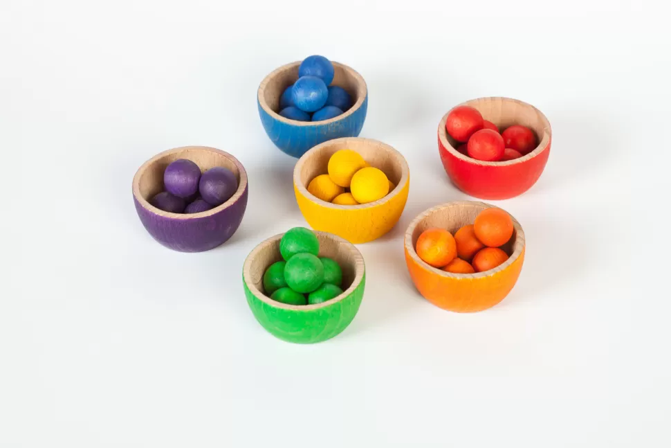 Sale | Houten Bakjes En Ballen Set Open Ended Play