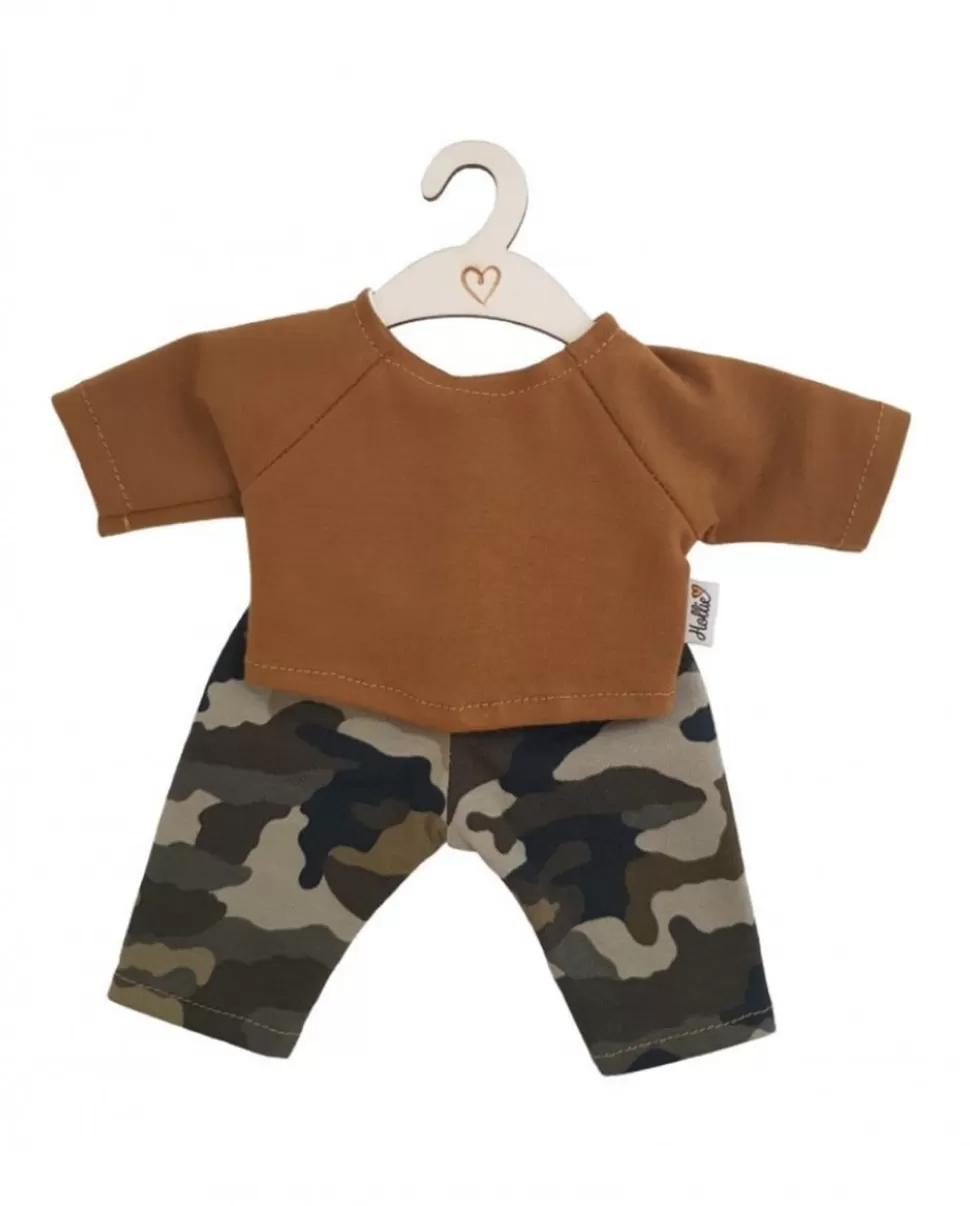 Hot | Poppenbroek En -Shirt | Camouflage Ochre Poppenkleding