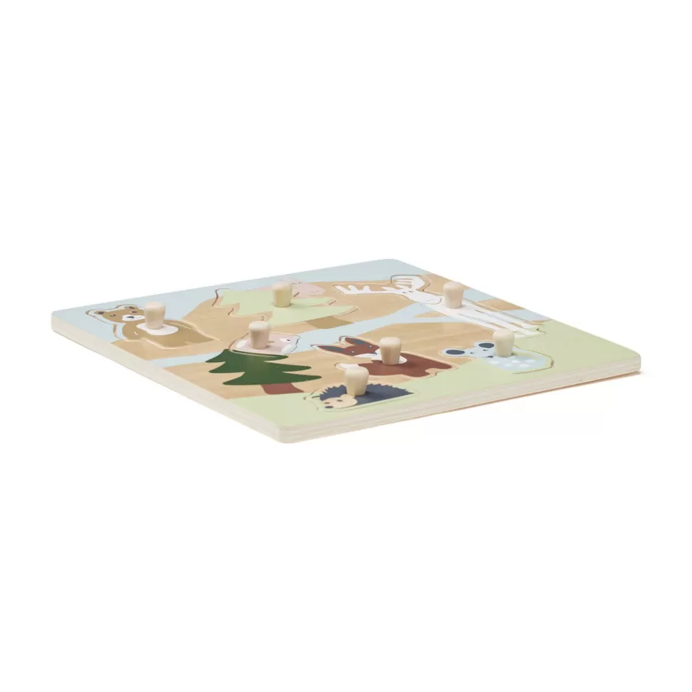 Clearance Kid'S Concept | Houten Puzzel Bosdieren Edvin Houten Speelgoed