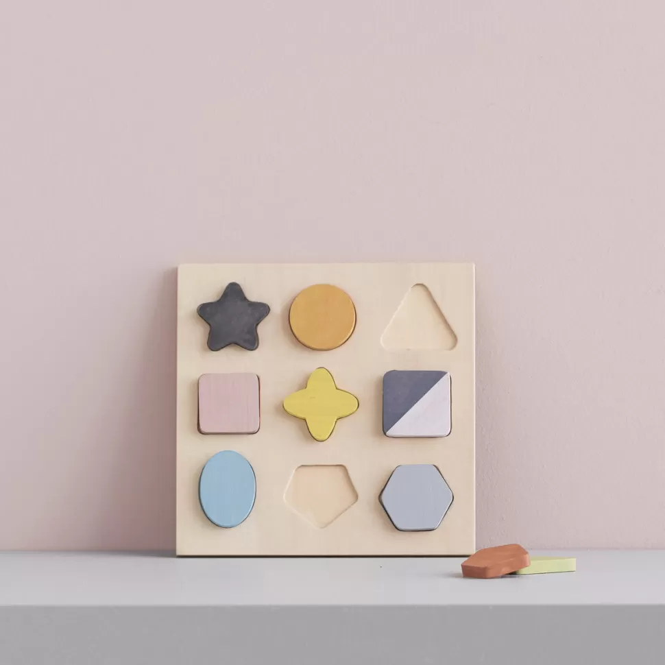 Store Kid'S Concept | Puzzel Geo Houten Speelgoed