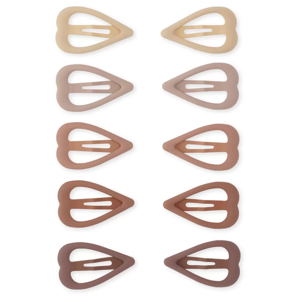 Flash Sale Konges Slojd | 10-Pack Mini Haarknipjes | Heart Haaraccessoires