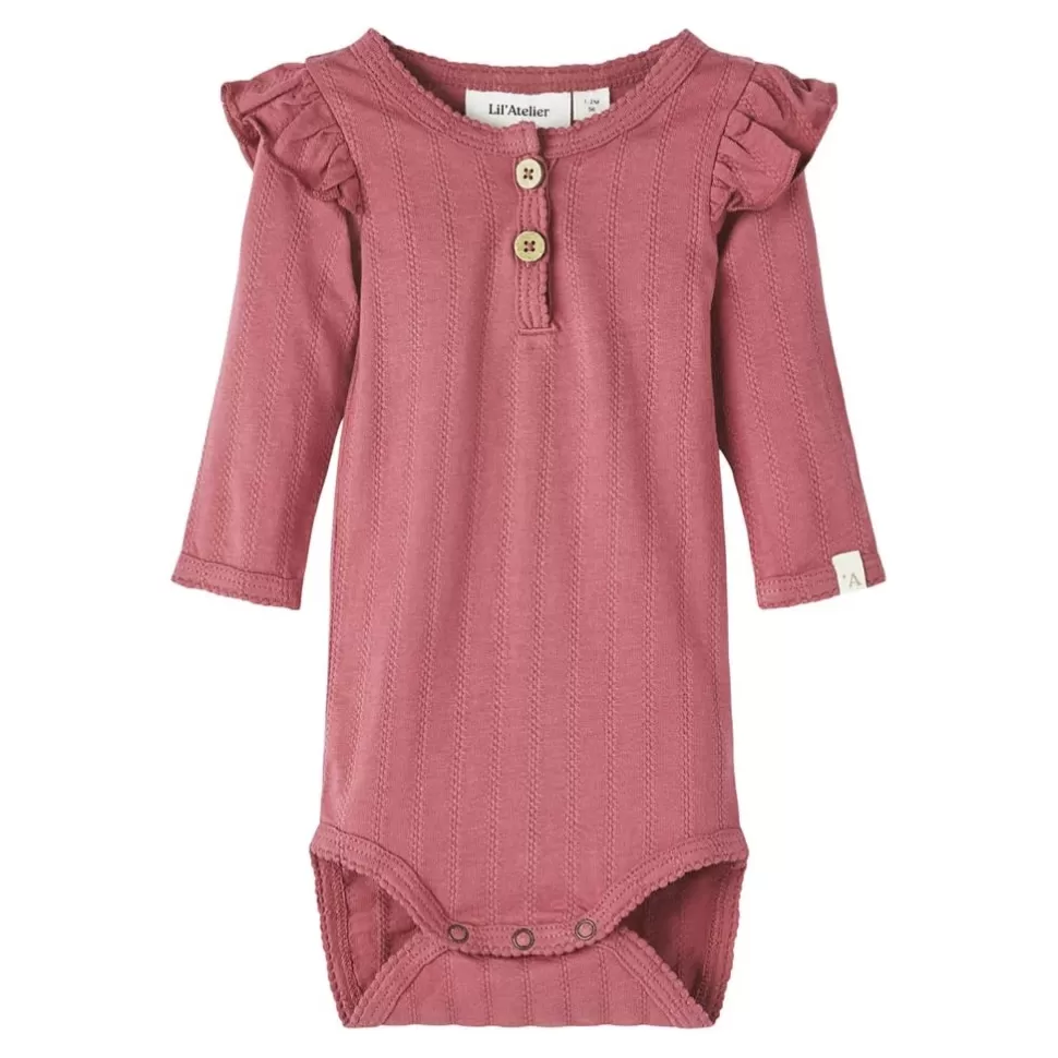 Clearance | Nala Slim Body Ls | Dry Rose Rompers