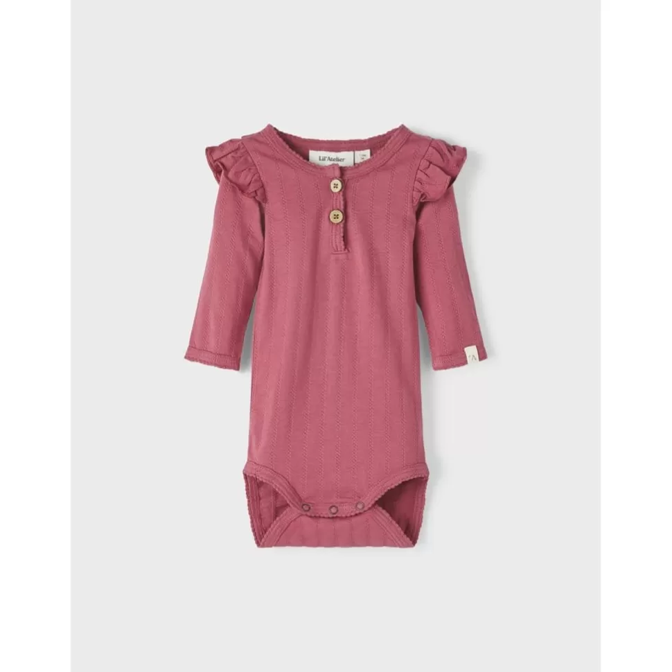 Clearance | Nala Slim Body Ls | Dry Rose Rompers