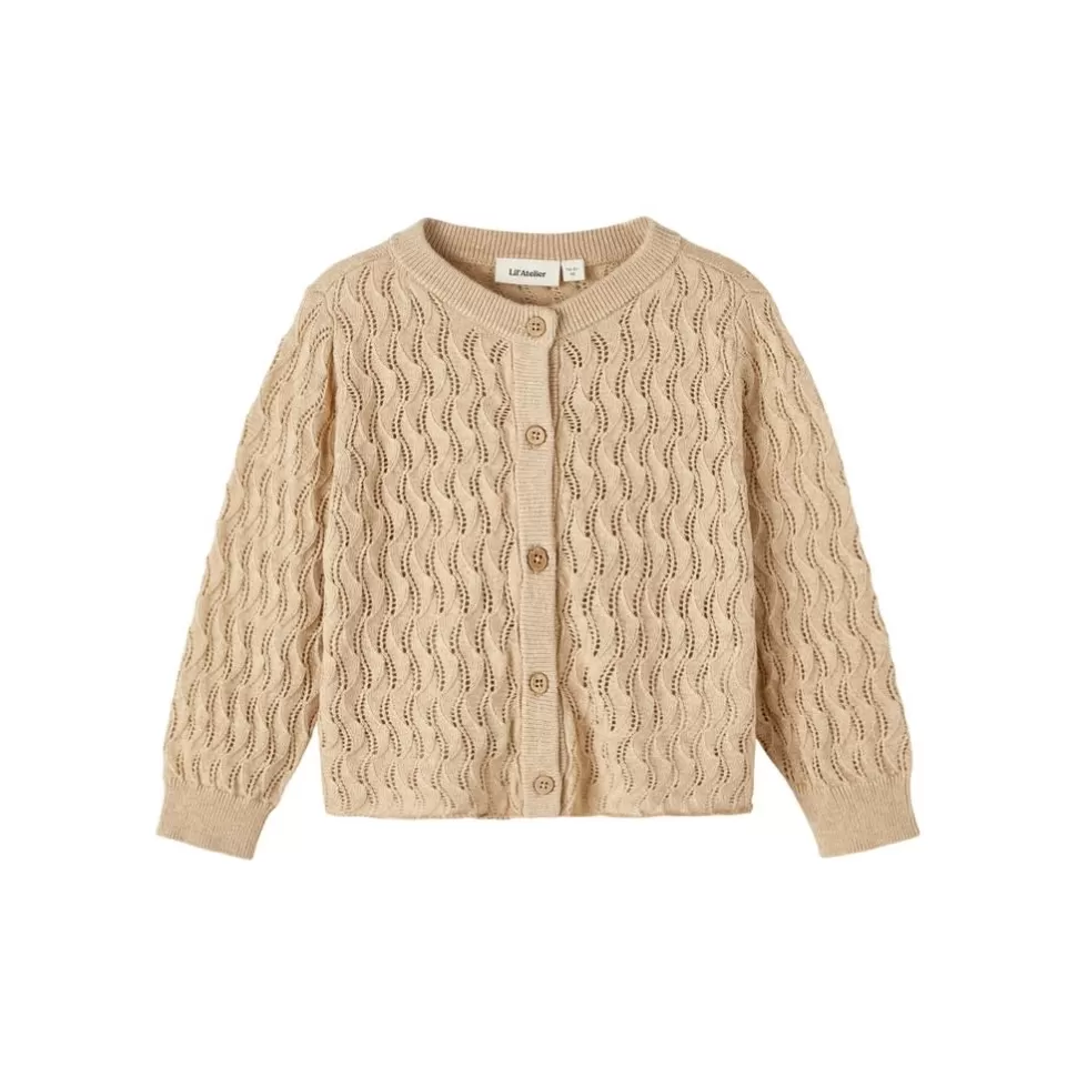 Outlet | Nina Loose Knit Cardigan | Warm Sand Vrouw Truien + Vesten