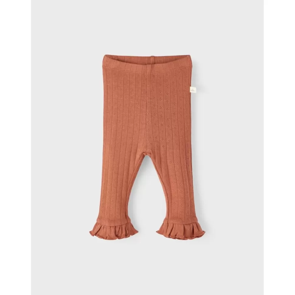 Discount | Rachel Slim Frill Leggings | Baked Clay Broekjes