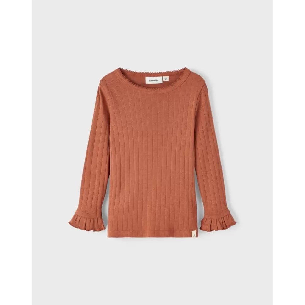 Hot | Rachel Slim Top | Longsleeve Baked Clay Vrouw Shirts