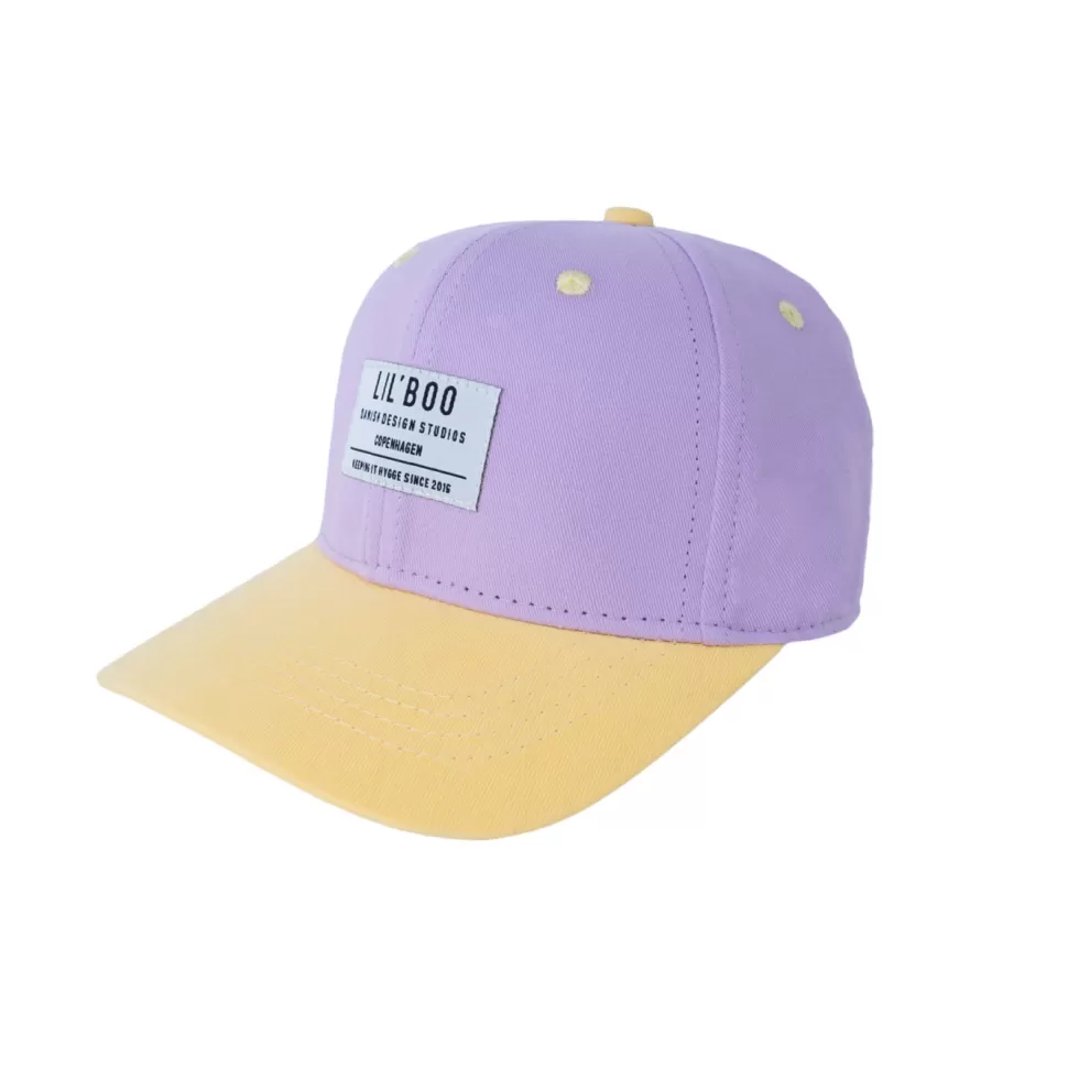 Discount | Organic Block Snapback | Purple + Yellow Hoeden + Petten