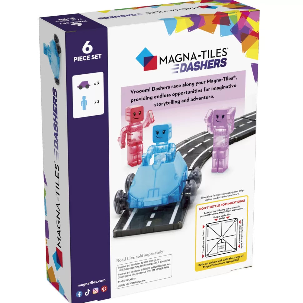 Store Magna Tiles | Dashers | 6 Piece Set Magneetspeelgoed