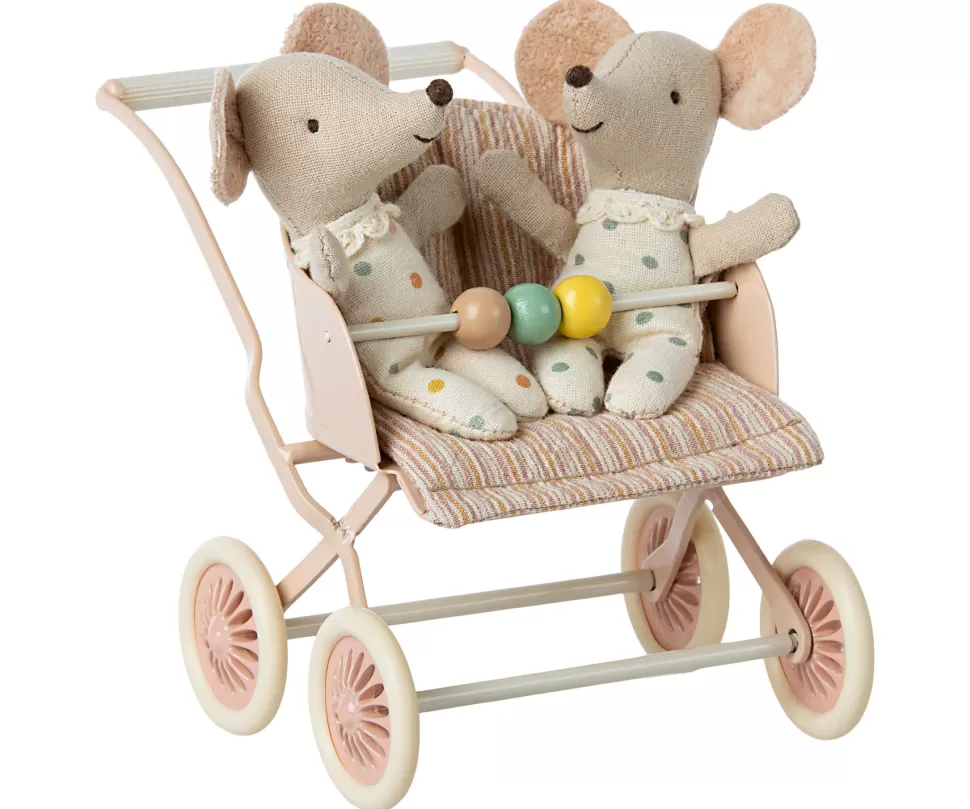 Online | Baby Mice Stroller | Rose Maileg