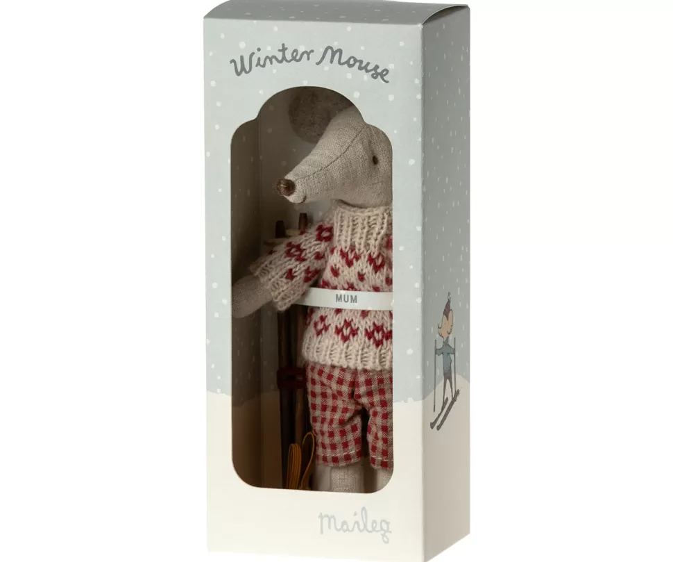 Discount | Winter Mouse With Ski Set | Mama Muis Maileg