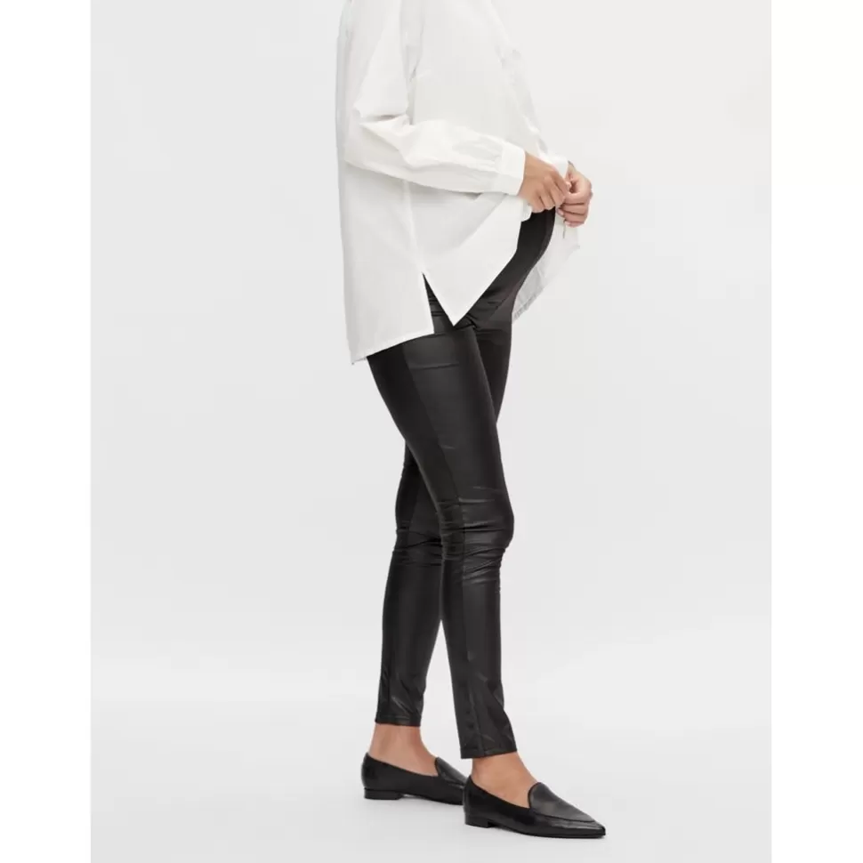 Sale | Tessa Coated Legging Black Positiekleding