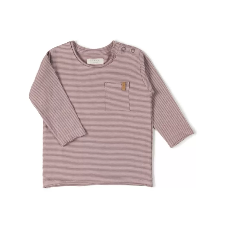 New | Longsleeve Mauve Stripe Vrouw Shirts