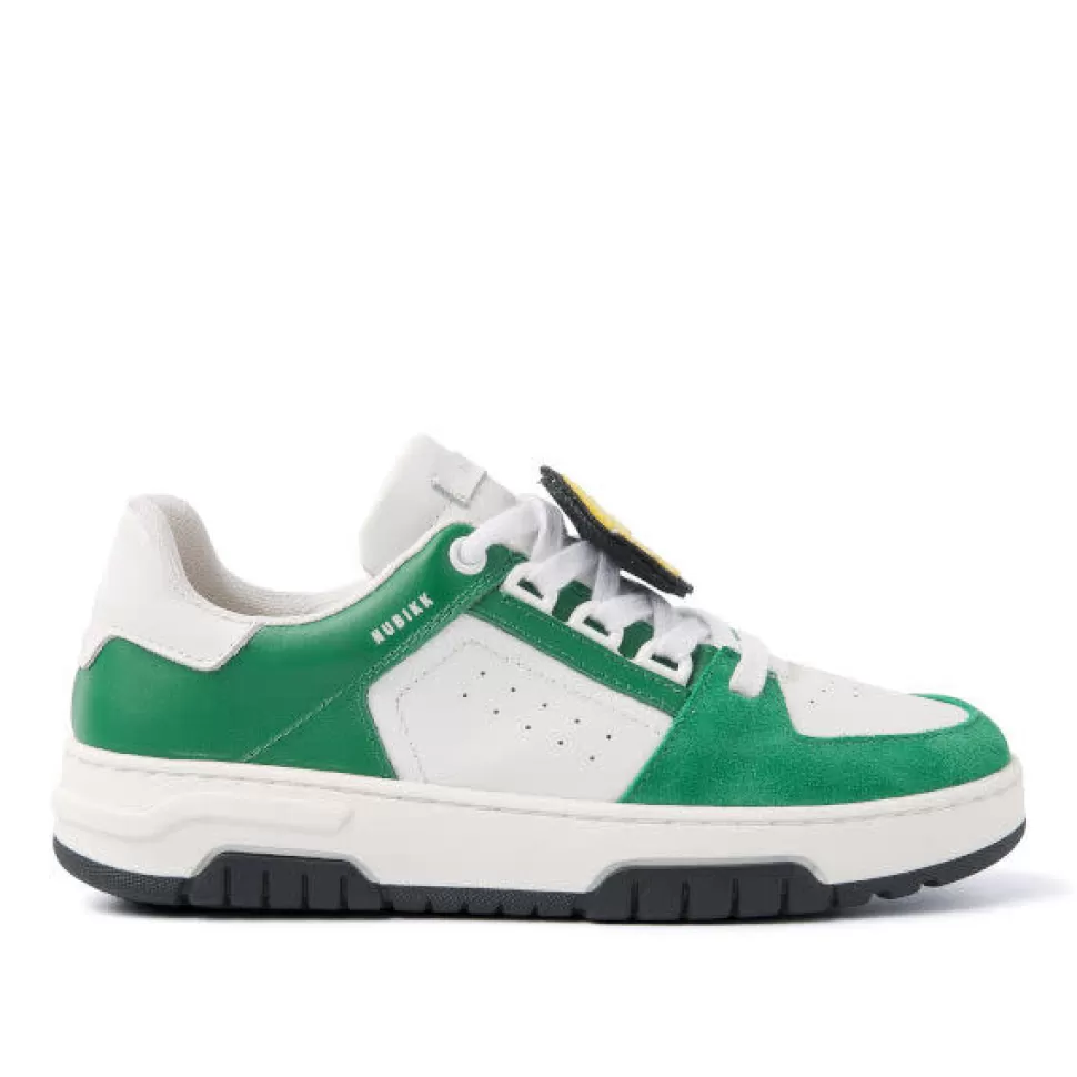 Sale | Basket Buxton Jr Sneakers | White Leather-Green Schoenen