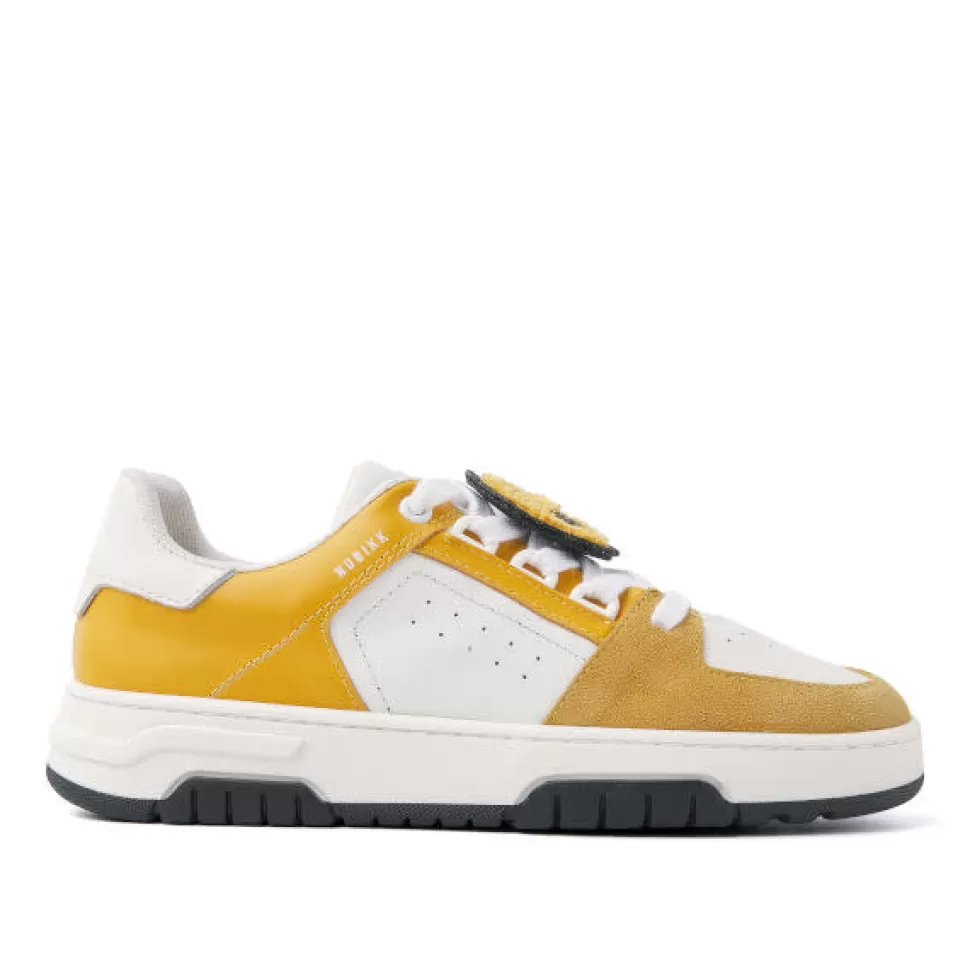 Sale | Basket Buxton Jr Sneakers | White Leather-Yellow Schoenen