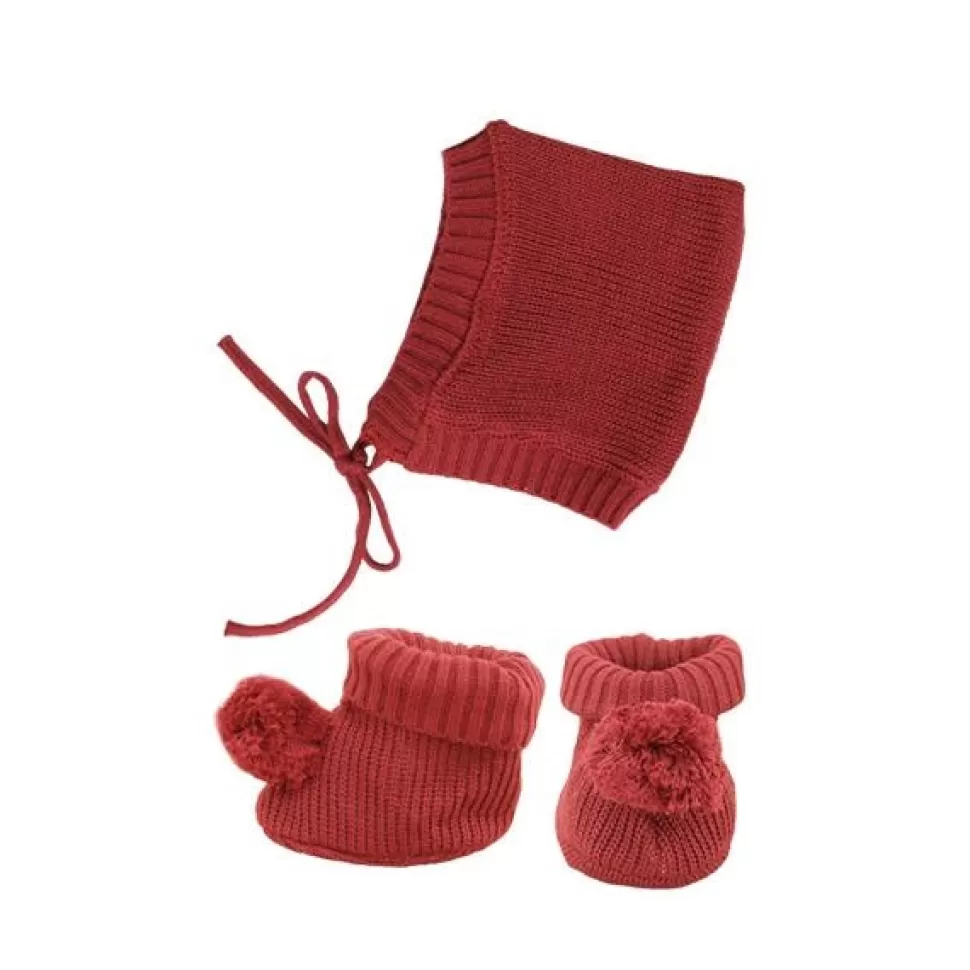 Flash Sale | Dinkum Doll Knit Set | Poppen Muts + Slofjes Accessoires