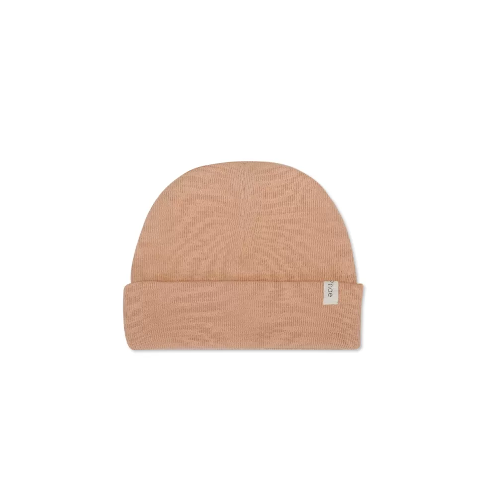 Fashion | Double Jersey Baby Hat | Mutsje Rose Tan Baby Accessoires