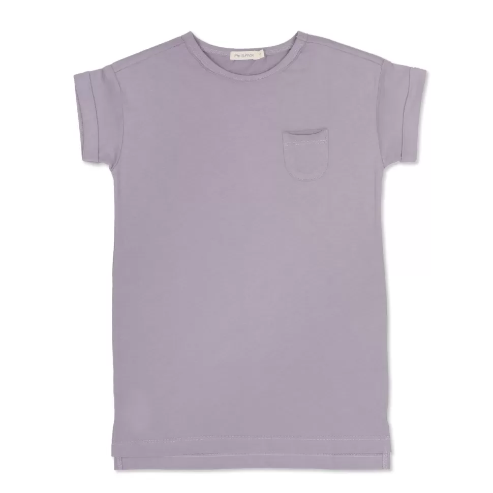 Sale | Oversized Tee Dress | Lilac Grey Vrouw Jurken