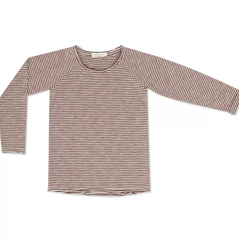 Flash Sale | Raglan Longsleeve Stripes | Burnt Umber Man Shirts