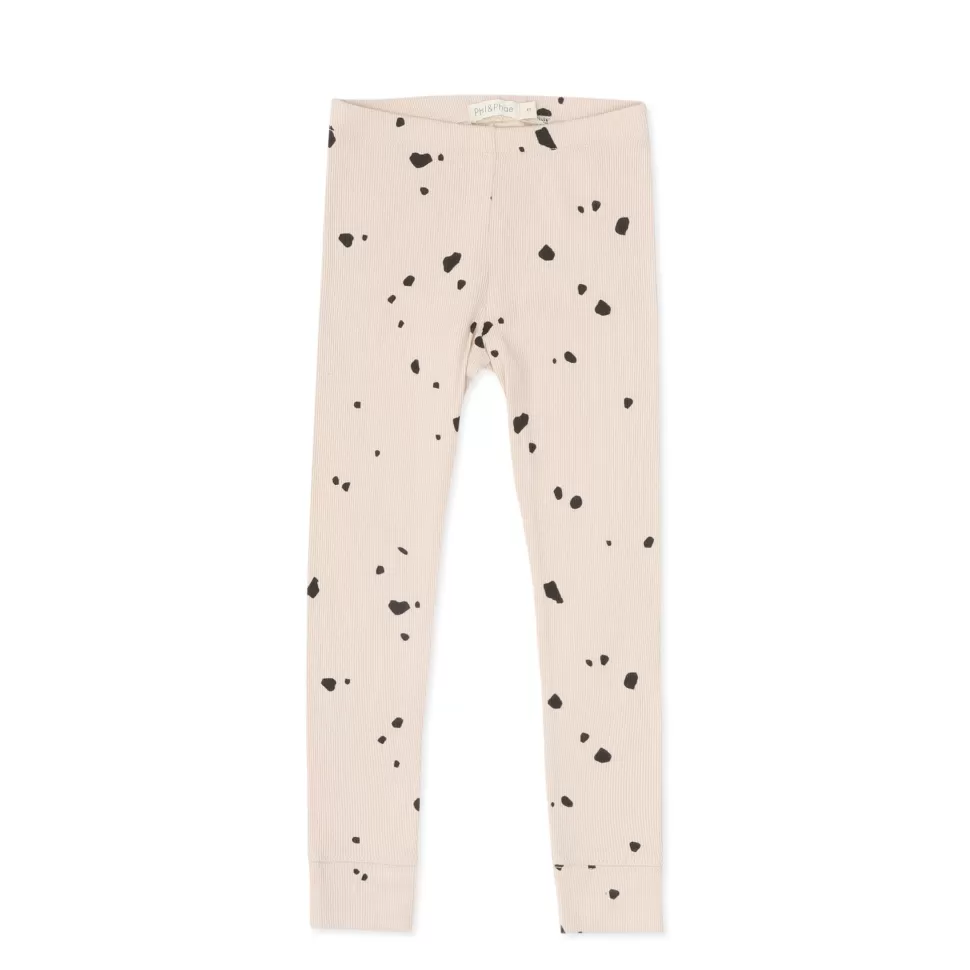 Sale | Rib Leggings Fragments | Warm Cream Vrouw Broeken