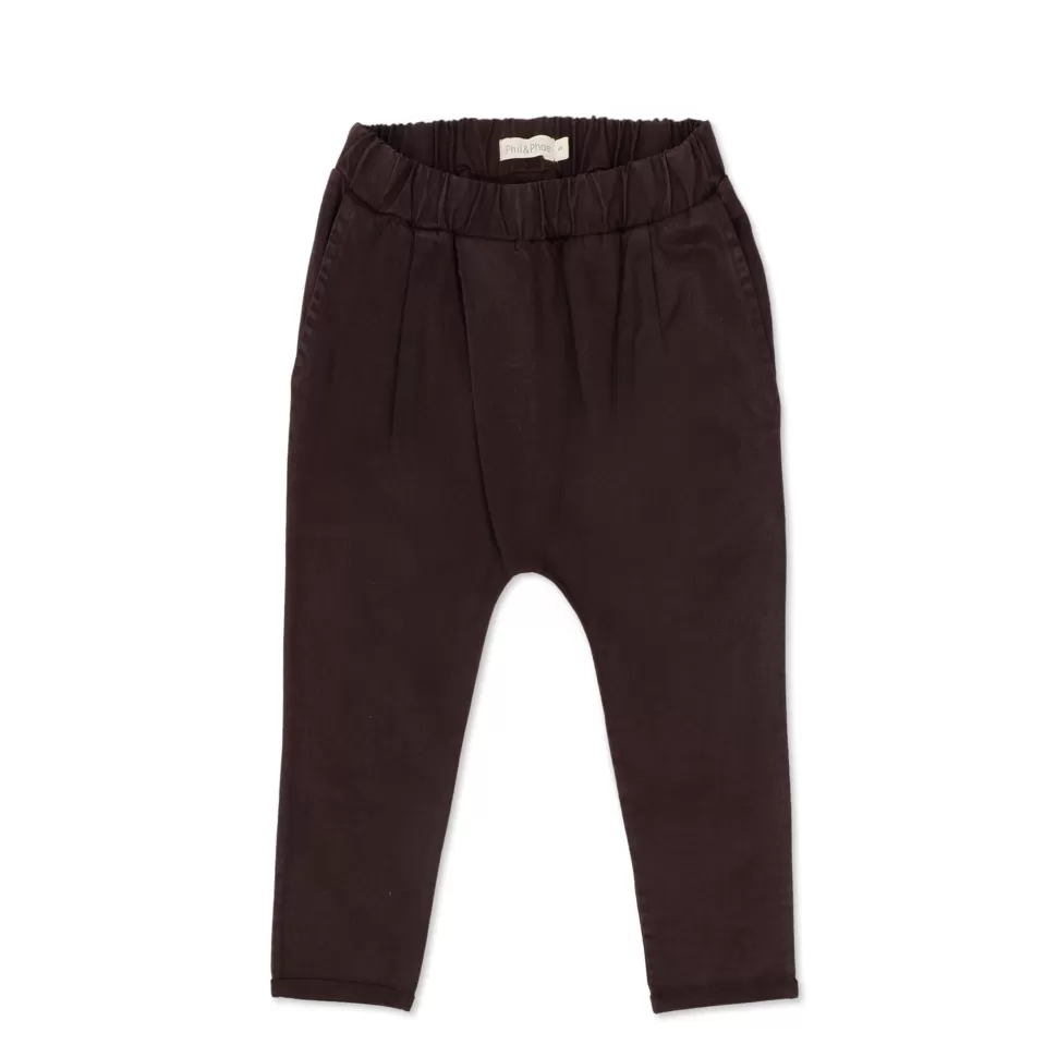 Hot | Twill Fold-Over Chino | Dark Umber Man Broeken