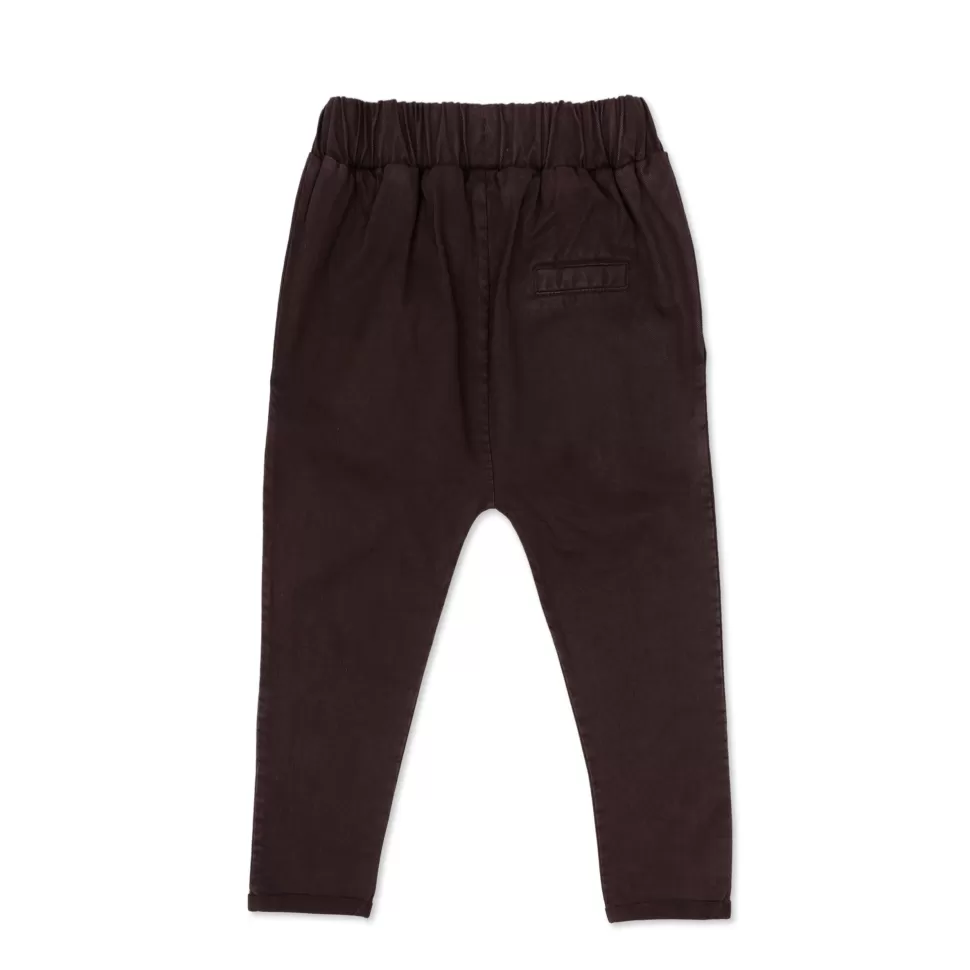 Hot | Twill Fold-Over Chino | Dark Umber Man Broeken