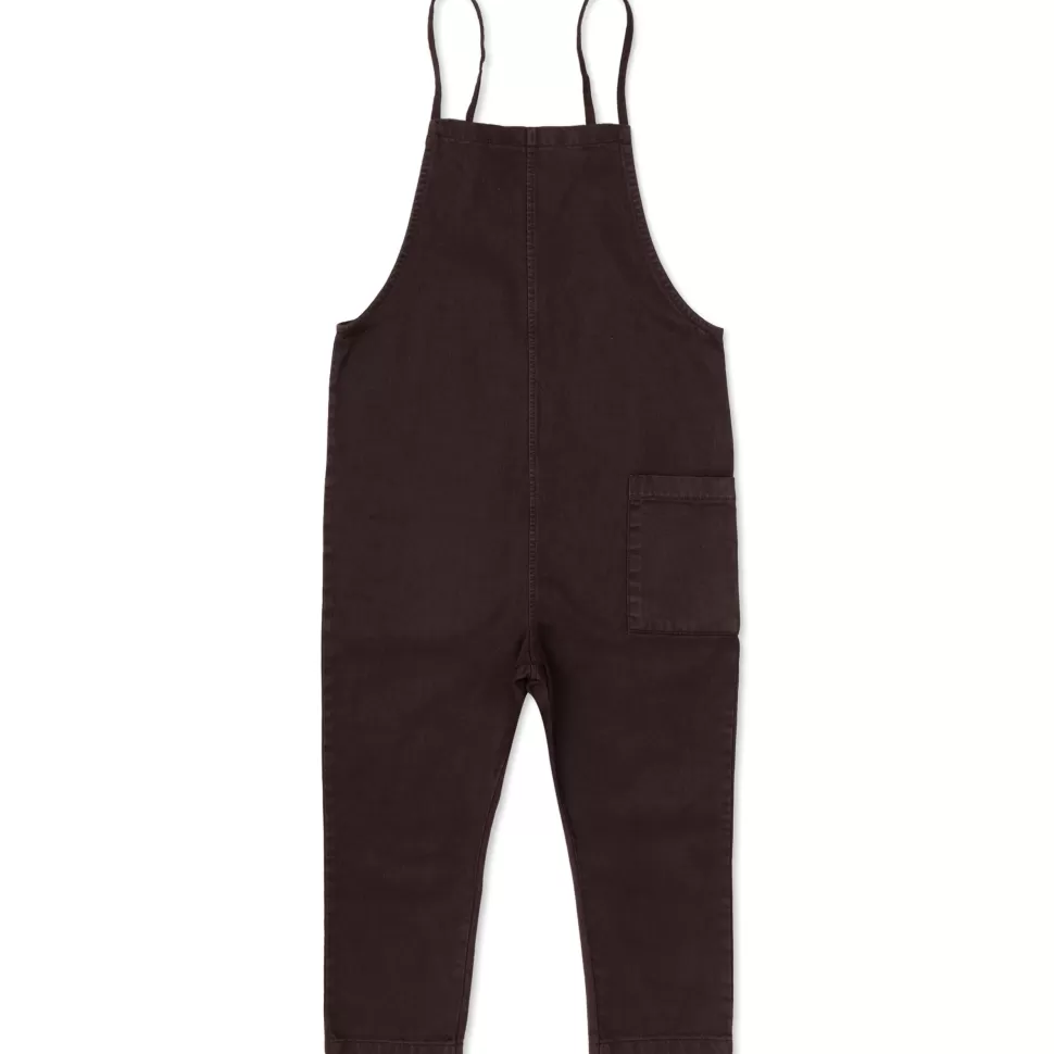 Sale | Twill Loose Dungarees | Dark Umber Man Broeken