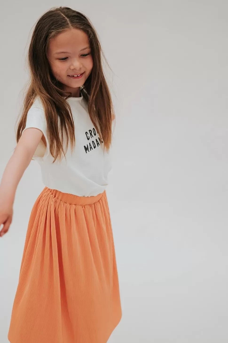 Sale | Midi Skirt Pleats | Rok Soft Peach Vrouw Rokken