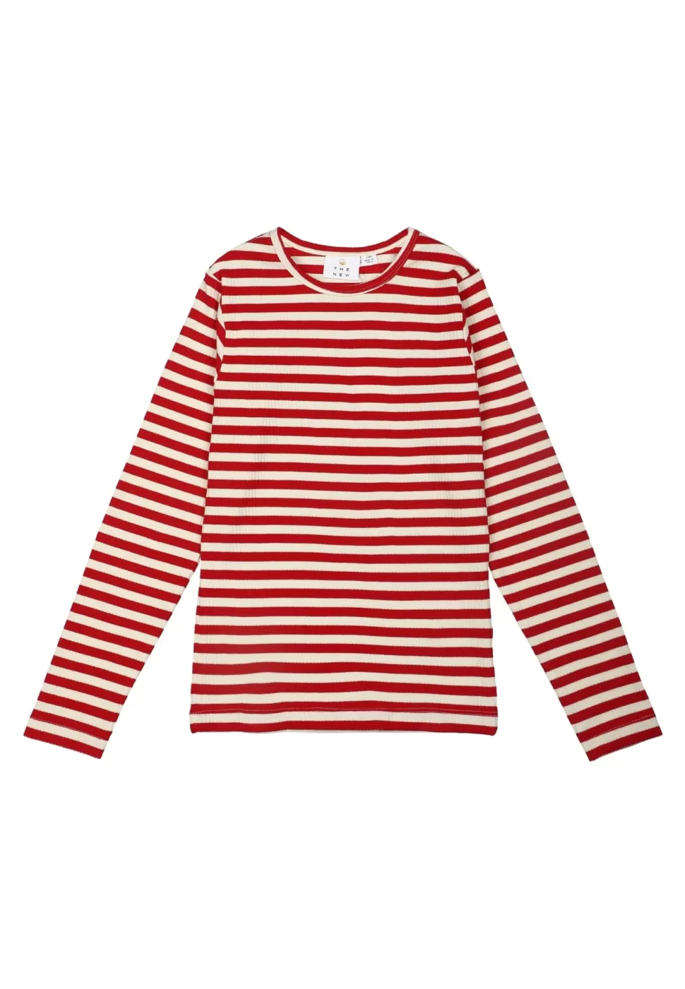 Best Sale | Fie Rib Tee | Mars Red Stripe Vrouw Shirts