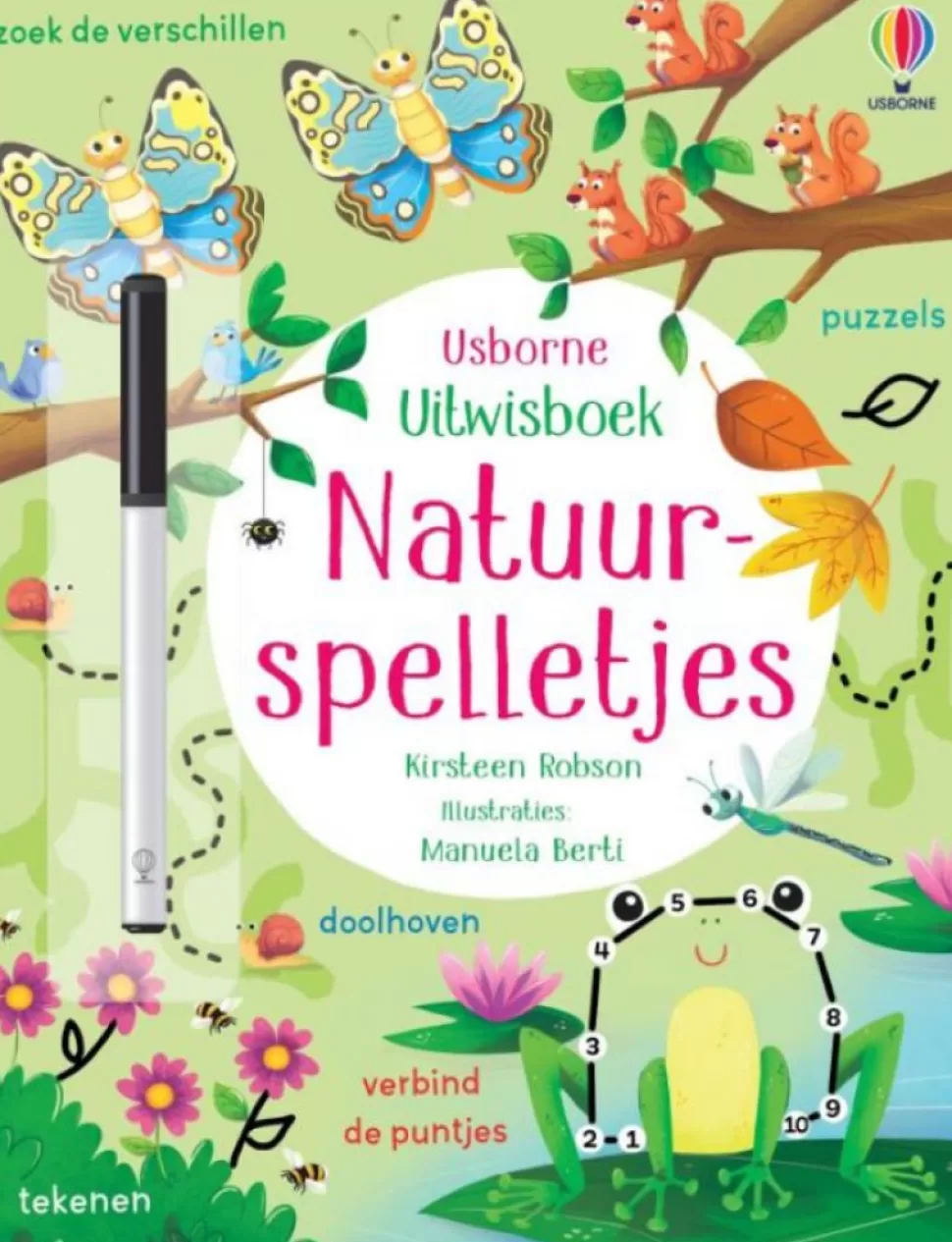 Outlet Usborne Uitwisboek | Natuurspelletjes Boeken