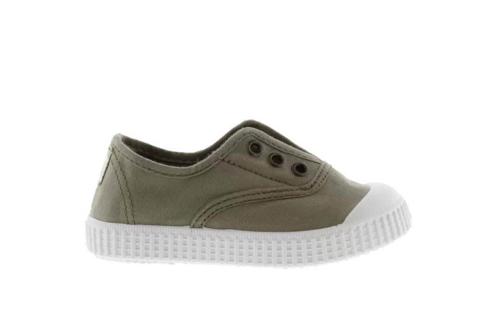 New | 106627 | Lage Sneakers Elastiek | Aloe Groen Schoenen