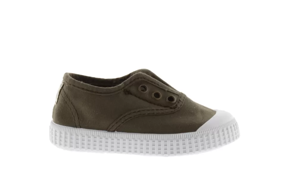 Flash Sale | 106627 | Lage Sneakers Elastiek | Militar Donkergroen Schoenen