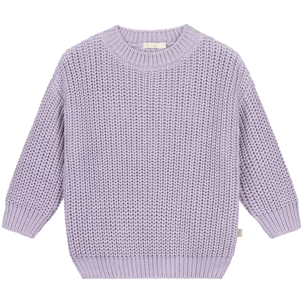 Sale Yuki | Chunky Knit Sweater | Lilac Man Truien + Vesten